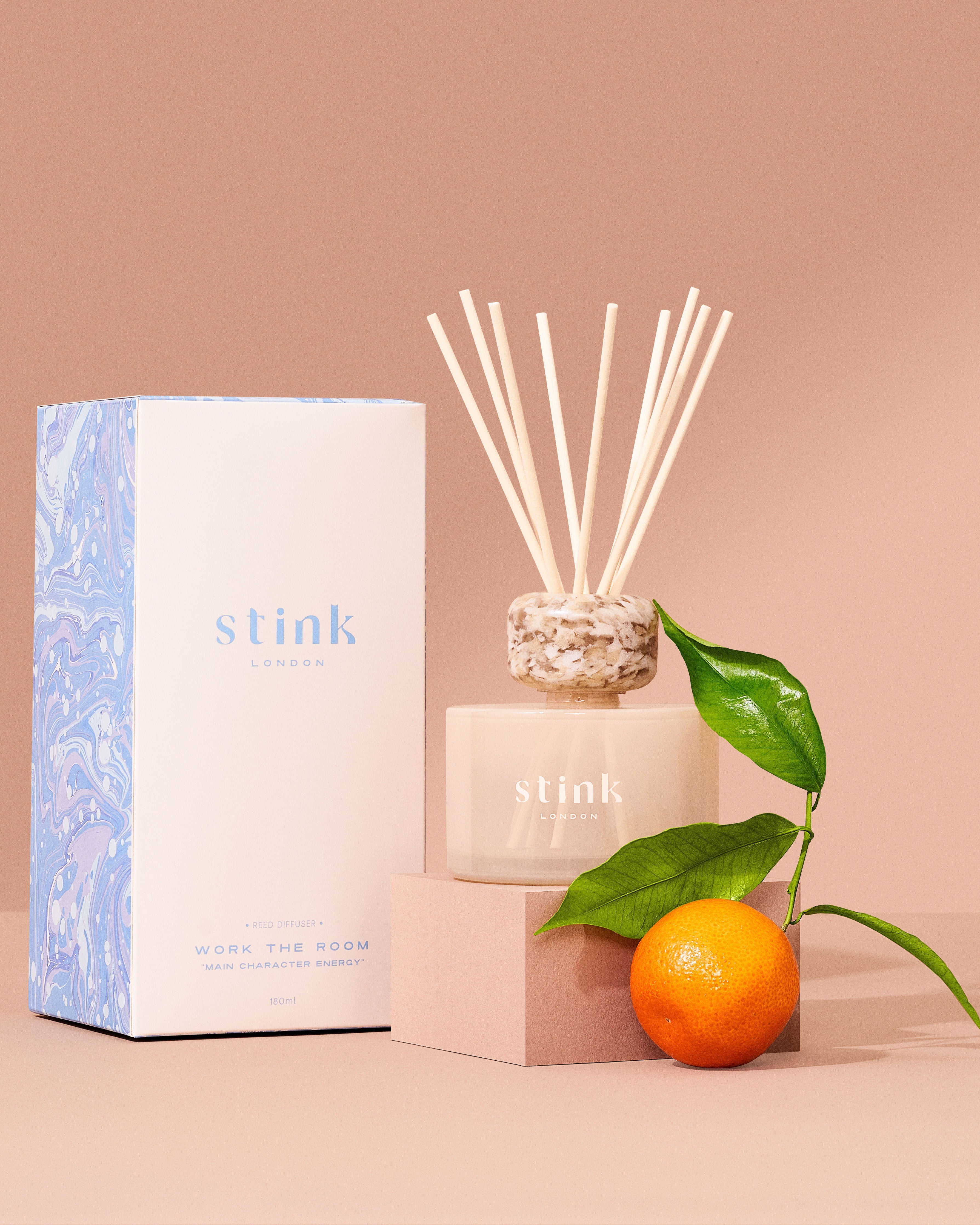Stink London work the room reed diffuser subscription coconut refillable refill pouches home fragrance