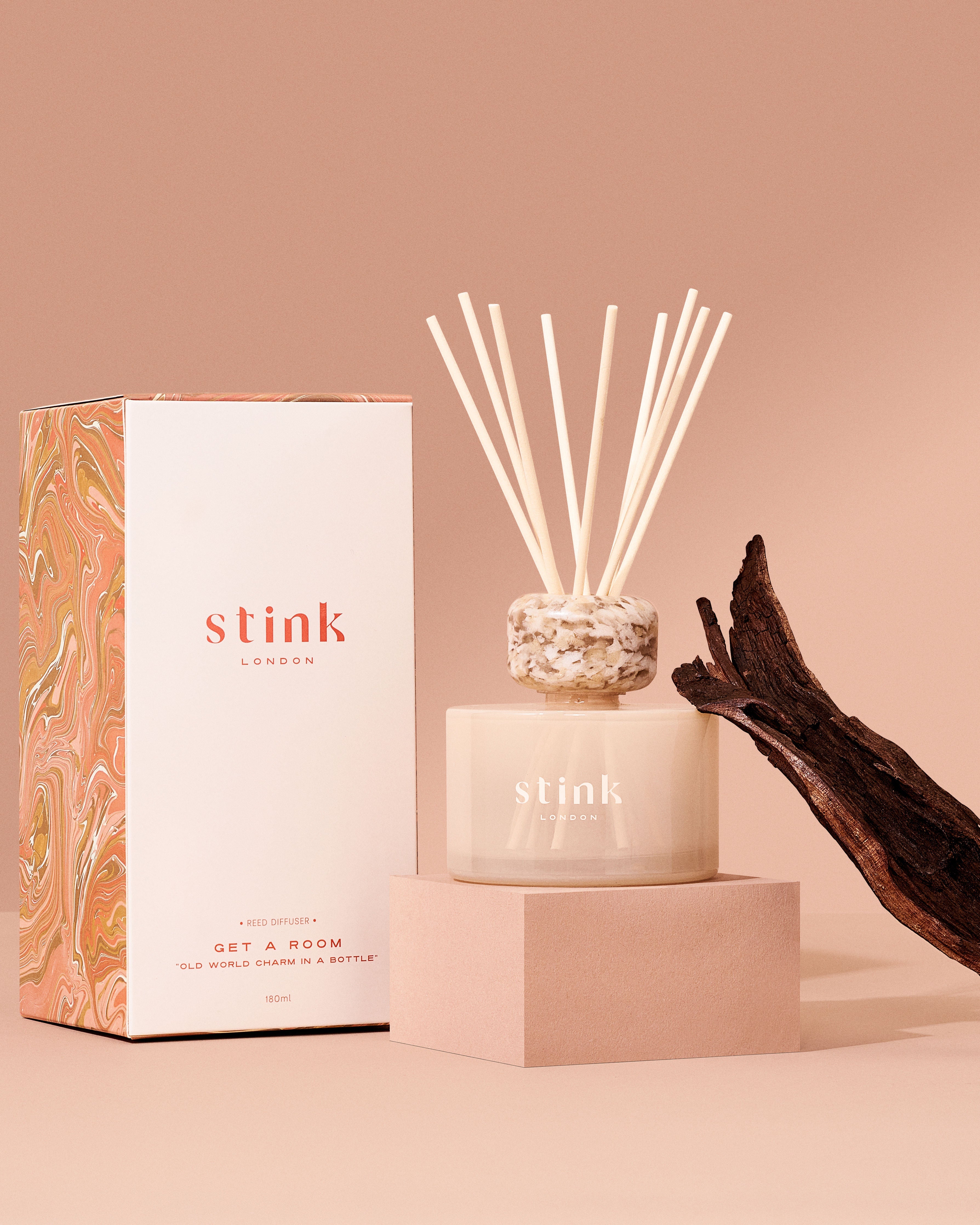 Stink London get a room reed diffuser subscription santal  refillable refill pouches home fragrance